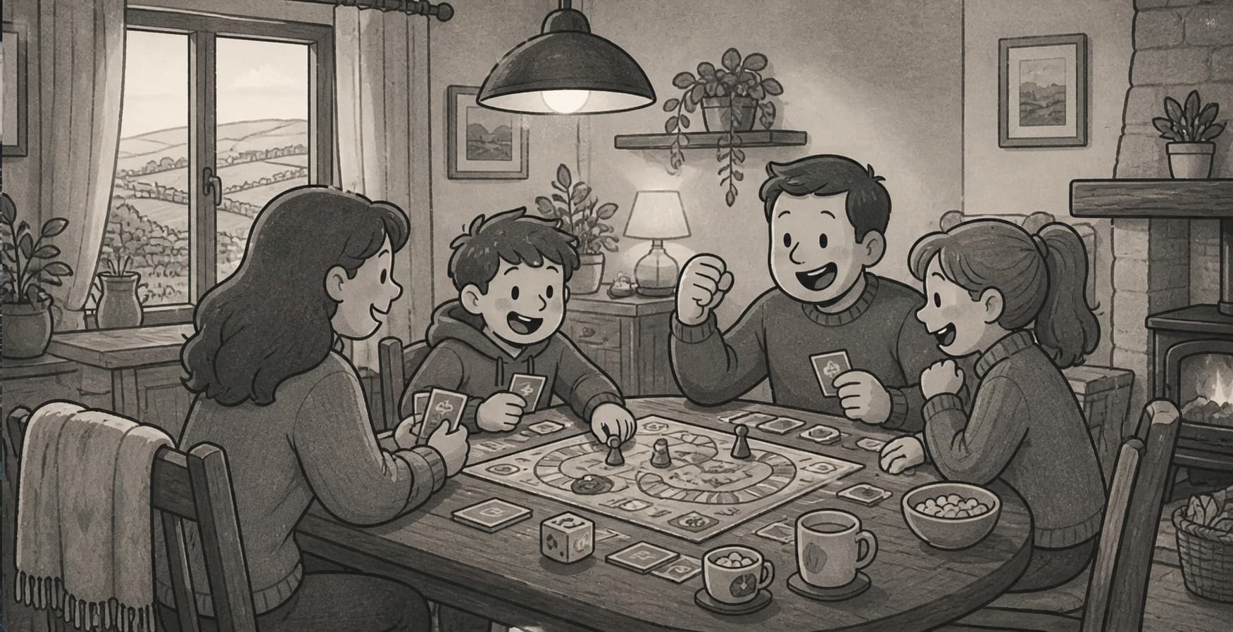 Board game on the table